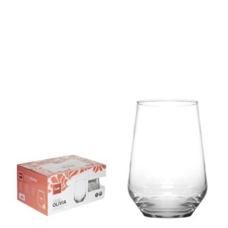 VASO OLIVIA 40CL.CAJA 6 UNIDADES C/8 COK