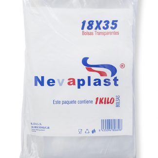PLASTICO TRANSPARENTE 18X35 C/25 NEVAPLAST