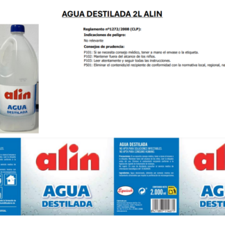 AGUA DESTILADA ALIN 2 LITROS