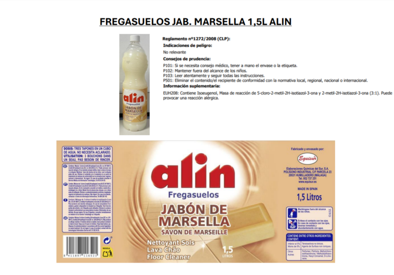 FREGASUELOS JABON MARSELLA 1,5L ALIN