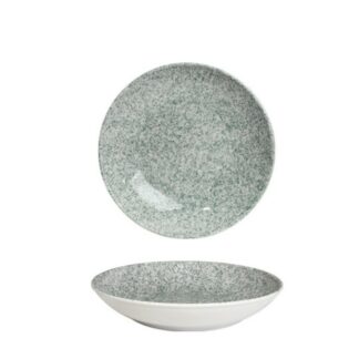 PLATO NAPOLI HONDO COUSCOUS 26CM.GRANITO VERDE C/6