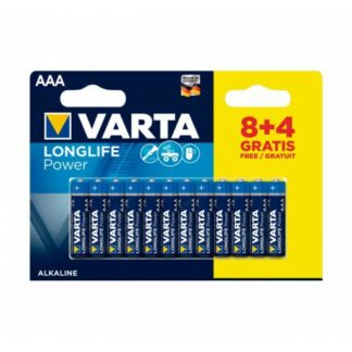 PILAS ALCALINA VARTA AAA LONGLIFE POWER 8+4 UNID.C/20