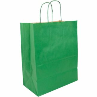 BOLSA PAPEL VERDE 24+10X32 25U C/10