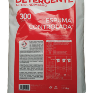 DETERG. LAVADORA SACO 22,5 KG. ESPUMA CONTROLADA ET.ROJA