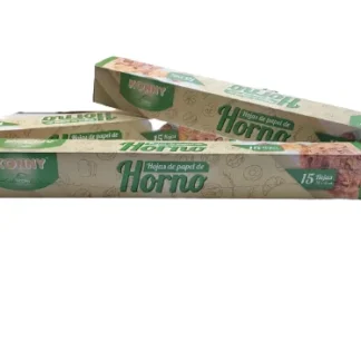 PAPEL HORNO DOMESTICO 38X42 MT.15 HOJAS C/24 KONNY