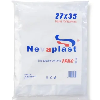 PLASTICO TRANSPARENTE 27X35 C/25 NEVAPLAST