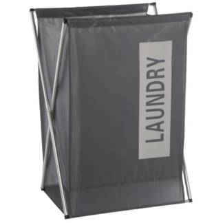 PORTA ROPA ALUMINIO/POLIESTER GRIS/BLANCO C/8 ECAM