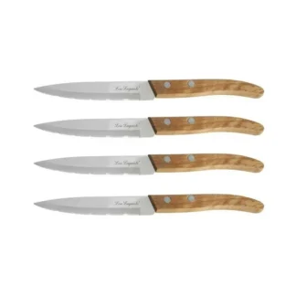 SET 4 CUCHILLOS FOREST MADERA